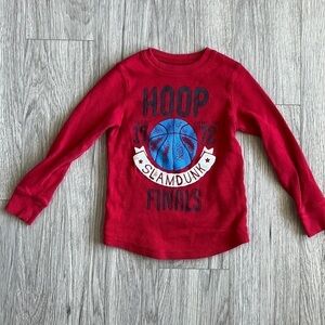 Hoop Finals Thermal Graphic Tee Long Sleeve Size 5/6